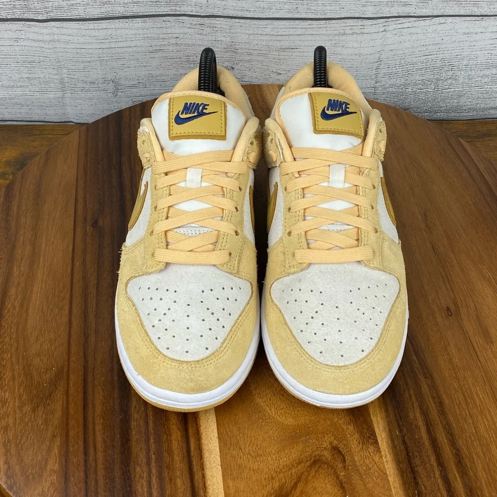 Nike Dunk Low Celestial Gold Sail Suede Sneakers DV7411-200 Womens Shoe Size 7.5
